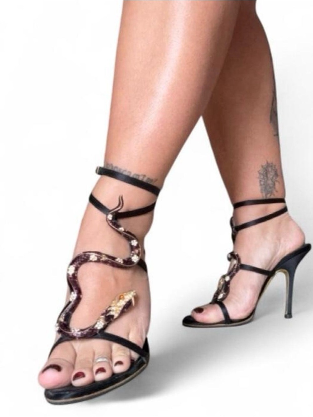 Roberto Cavalli Snake Heels